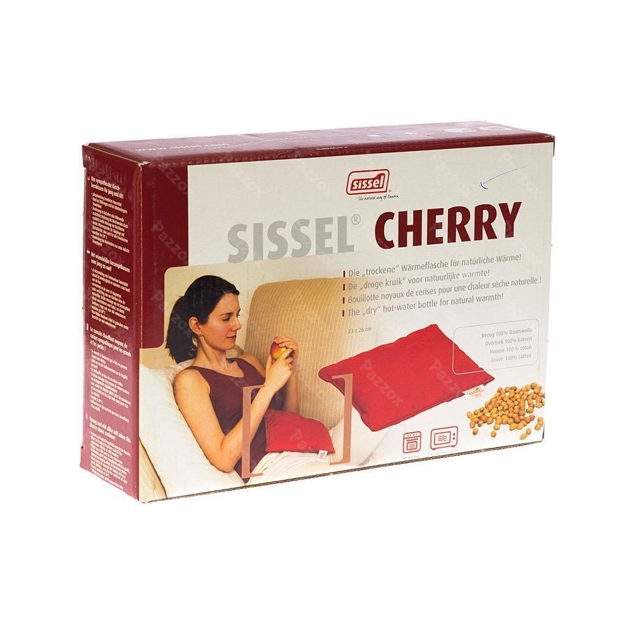 Sissel Cherry Coussin Noyaux Cerise 23x26cm Rouge