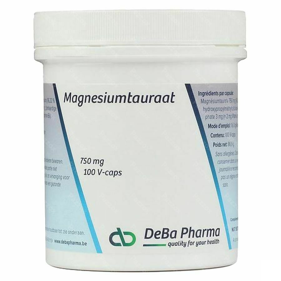 mg Taurate V-caps 100x750mg Deba