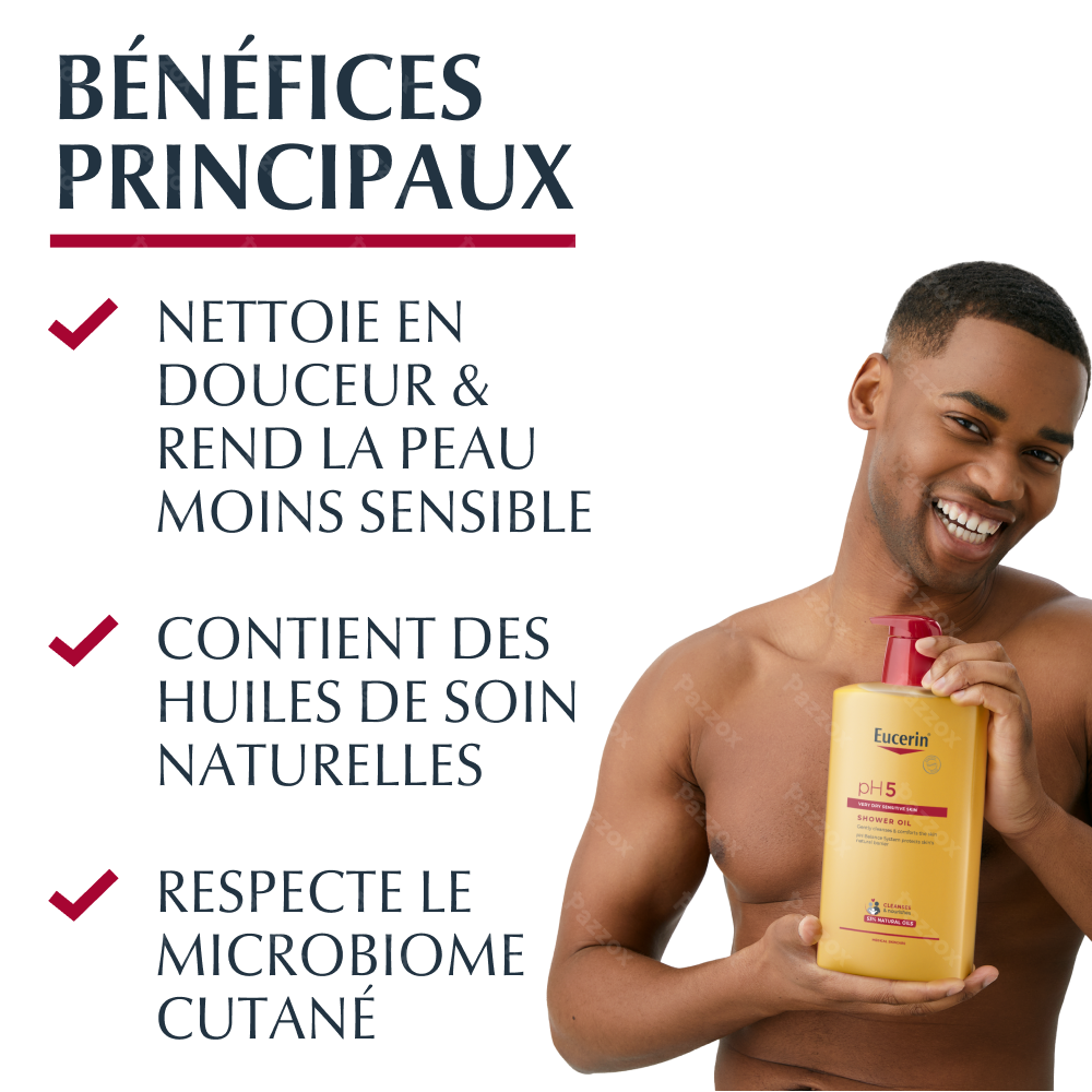 Eucerin pH5 Huile De Douche Peau Sèche et Sensible avec pompe 1l