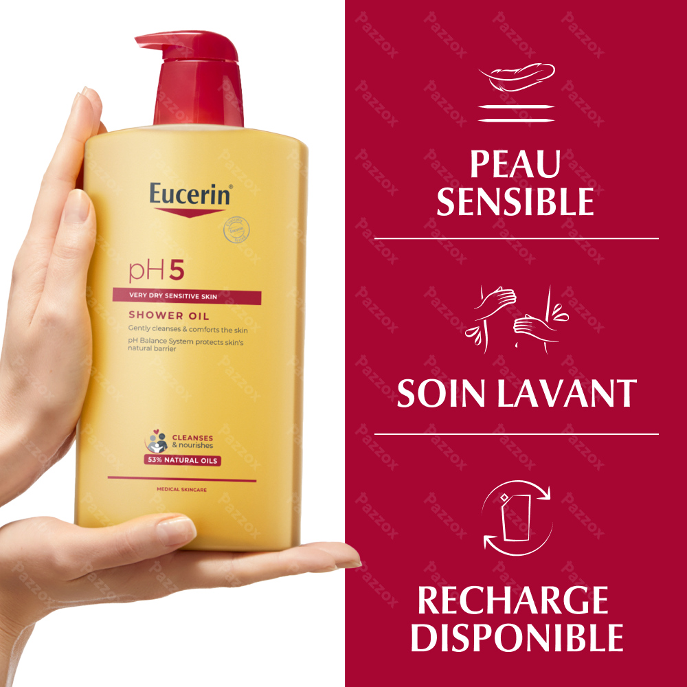 Eucerin pH5 Huile De Douche Peau Sèche et Sensible avec pompe 1l