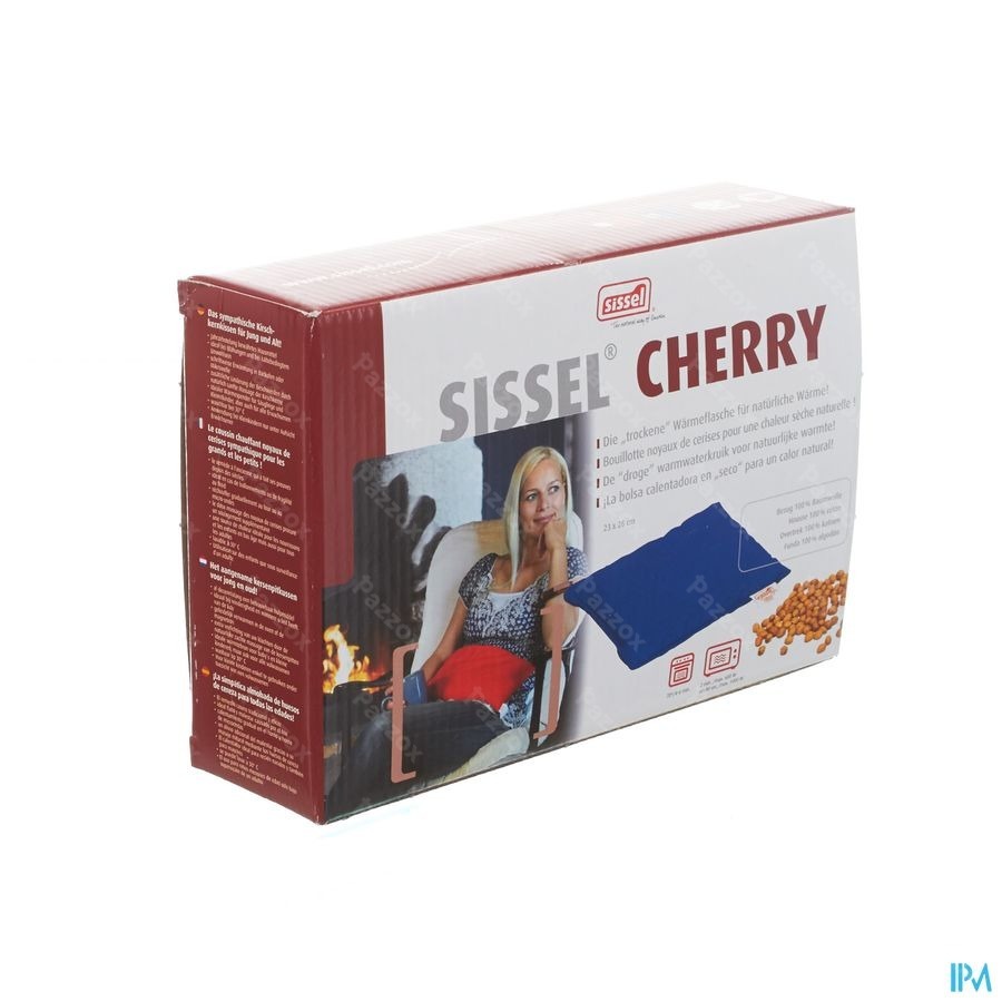 Sissel Cherry Coussin Noyaux Cerise 23x26cm Bleu