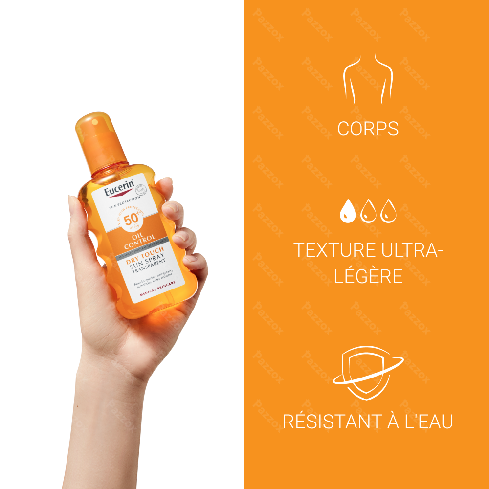 Eucerin Sun Oil Control Touche Sec Spray Transparant SPF 50+ 200ml