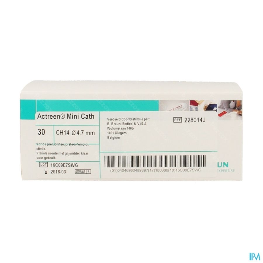 Actreen Lite Mini Sonde Prelubrif. Ch14 30 228014j