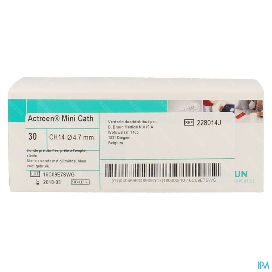 Actreen Lite Mini Sonde Prelubrif. Ch14 30 228014j