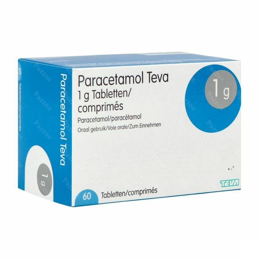 Paracetamol Teva 1g Comp 60 X 1g Blister