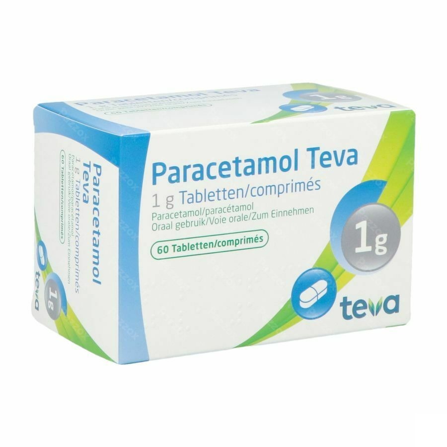 Paracetamol Teva 1g Comp 60 X 1g Blister
