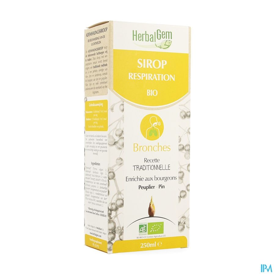 Herbalgem Sirop Respiration Bio Enf-adulte 250ml