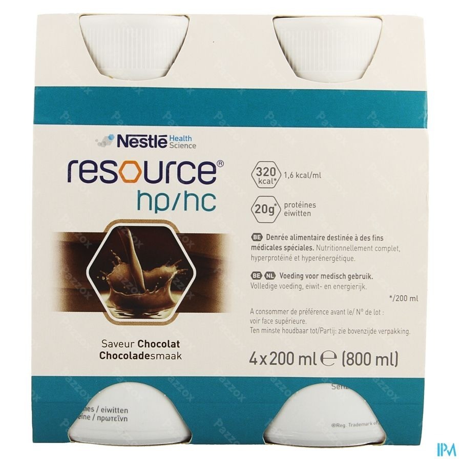 Resource Hp Hc Chocolat Bouteille 4x200ml