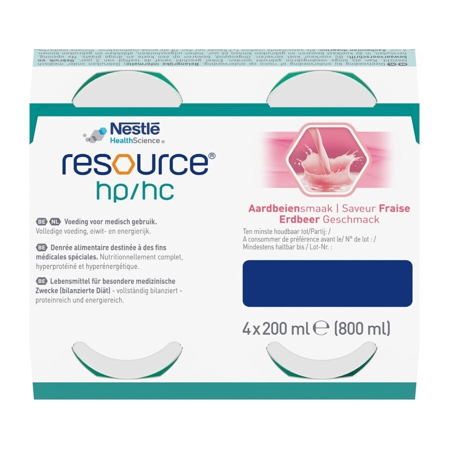 Resource Hp Hc Fraise Bouteille 4x200ml
