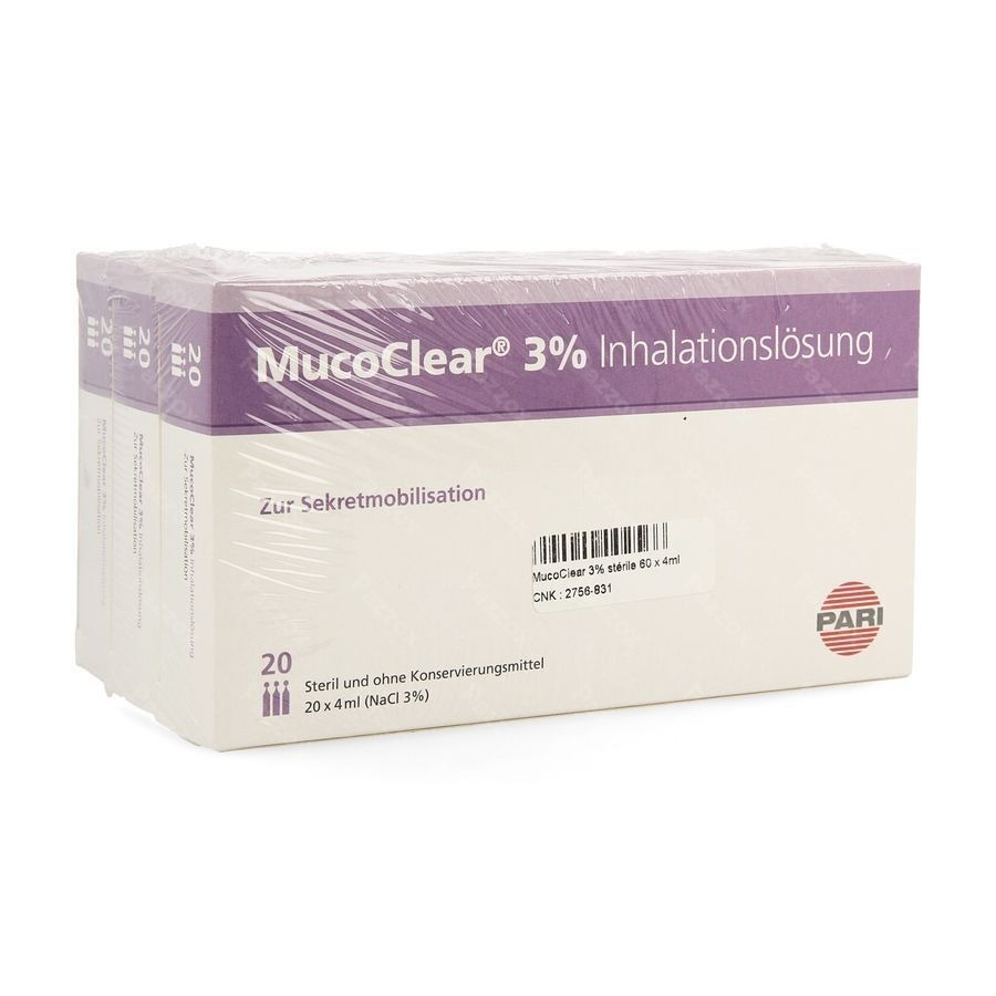 Mucoclear 3% Nacl Amp 60x4ml