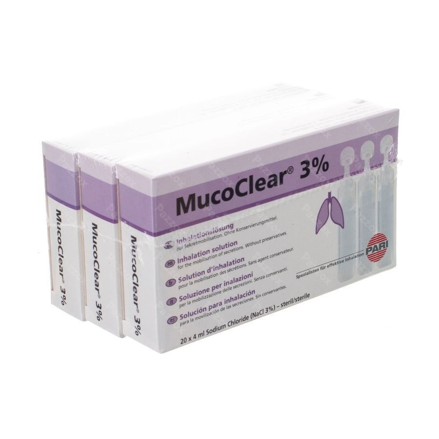 Mucoclear 3% Nacl Amp 60x4ml