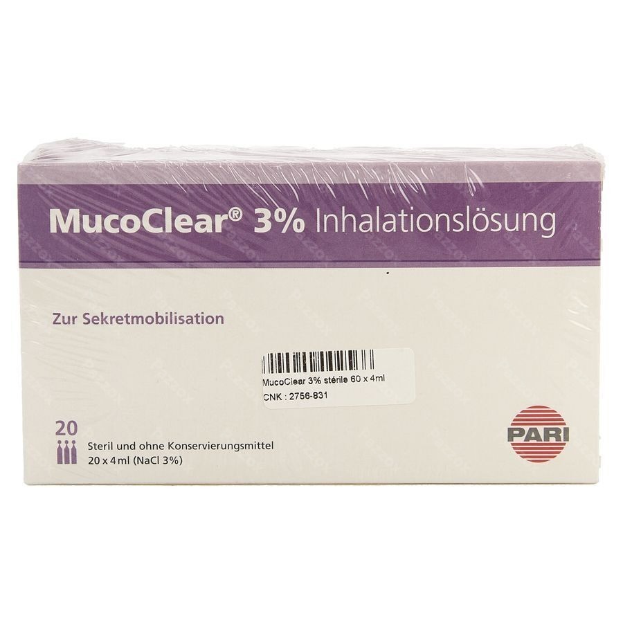 Mucoclear 3% Nacl Amp 60x4ml