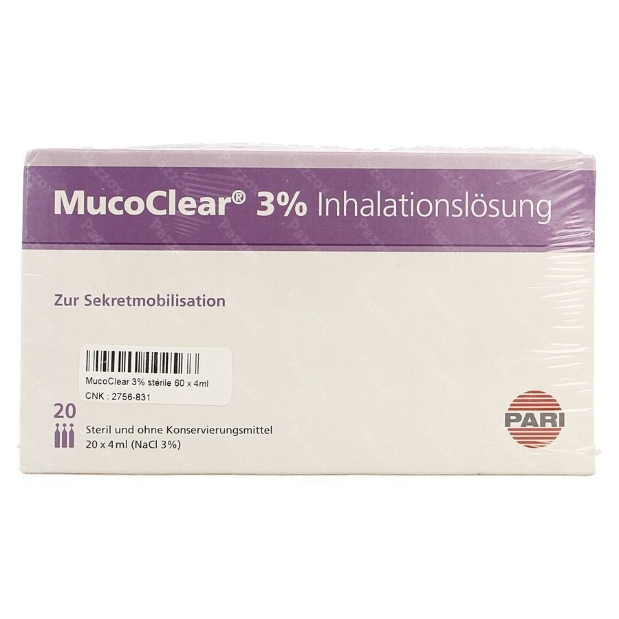 Mucoclear 3% Nacl Amp 60x4ml