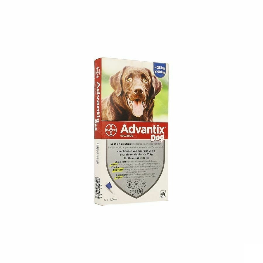 Advantix 400/2000 Chiens 25<40kg Fl 6x4,0ml