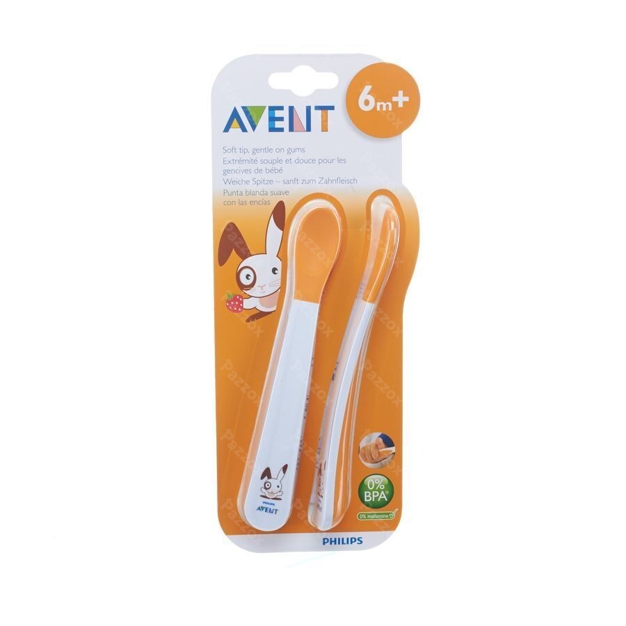 Philips Avent Cuillere Embout Souple +6m 2 SCF710/00