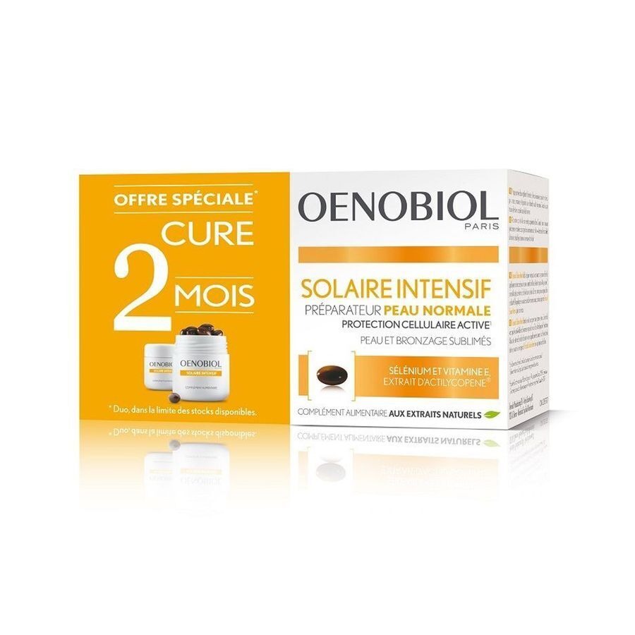 Oenobiol Cure Solaire Intensif Peau Normale 2x30 Caps