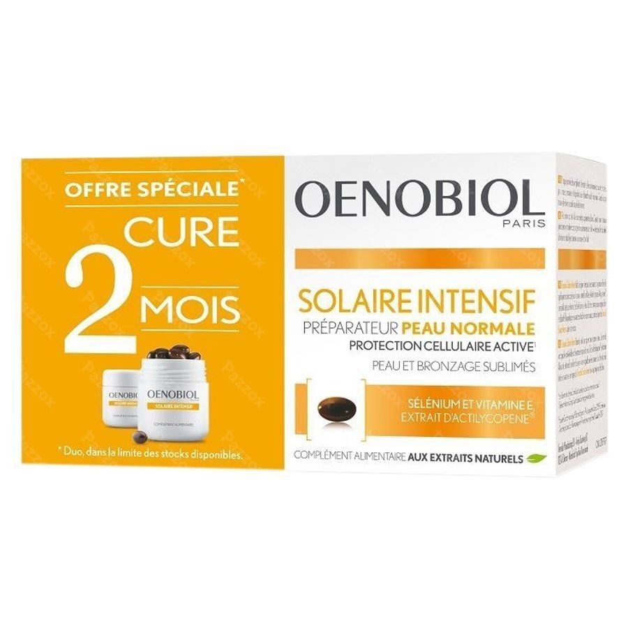 Oenobiol Cure Solaire Intensif Peau Normale 2x30 Caps