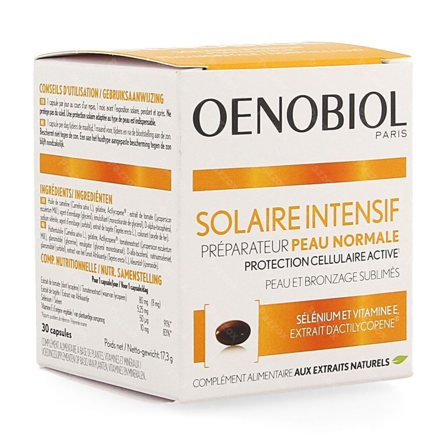 Oenobiol Solaire Intensif Peau Normale 30 Caps Pazzox