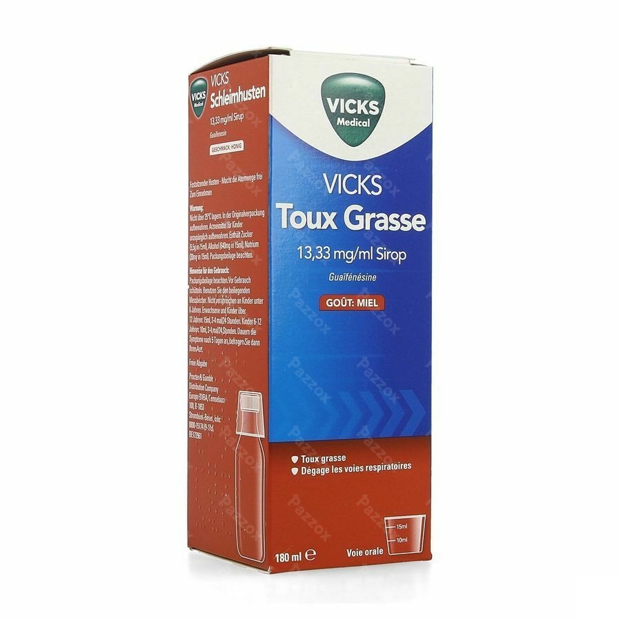 Vicks Expectorant Miel 13,33mg/ml Sirop 180ml