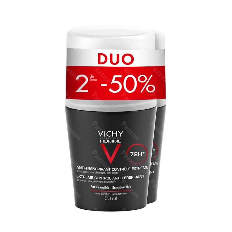 Vichy Homme Deodorant Anti-Transpirant 72u Duo 2x50ml
