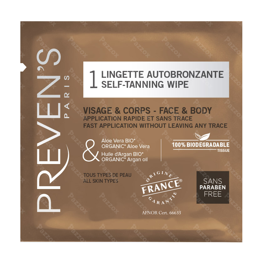 Preven's Lingette Autobronzante Sach 5x 1