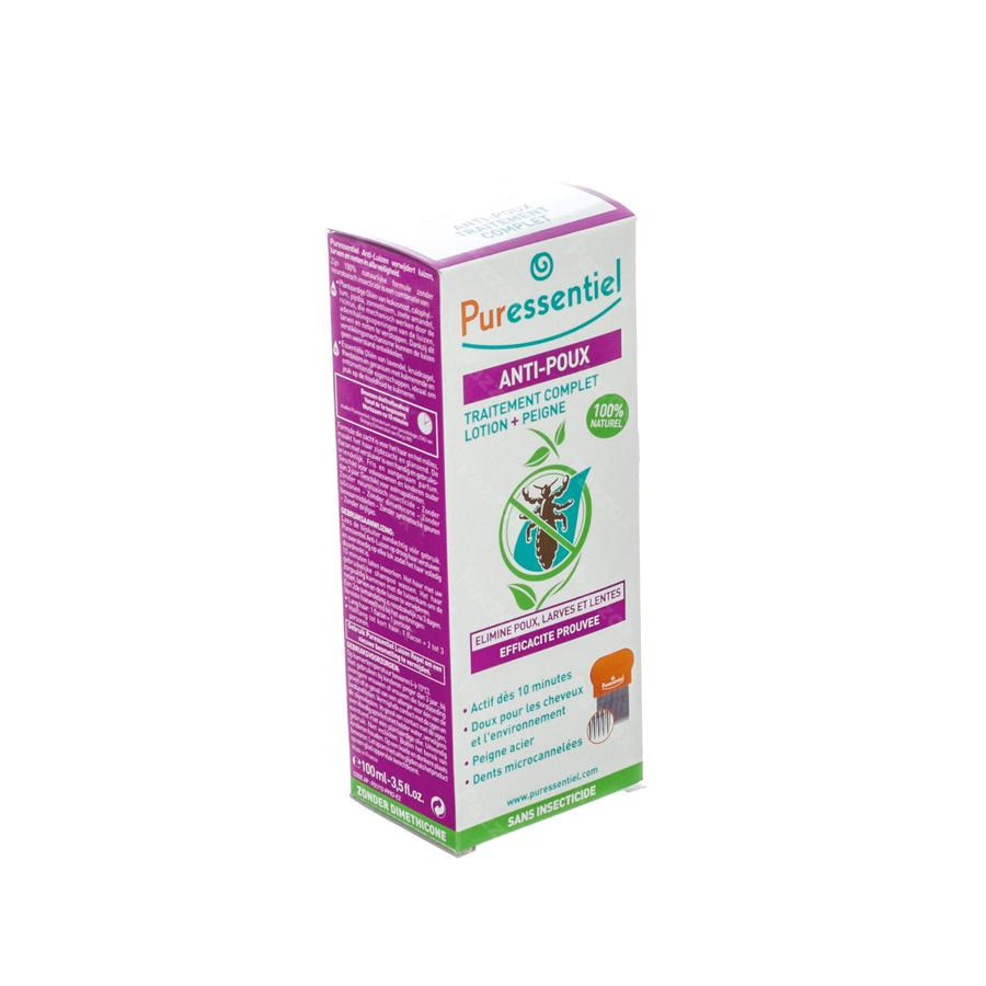 Puressentiel Anti-poux 100ml + Peigne - Pazzox, pharmacie en ligne