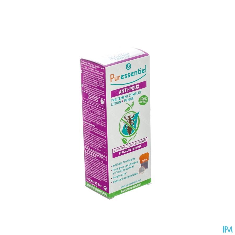 Puressentiel Anti-poux 100ml + Peigne - Pazzox, pharmacie en ligne