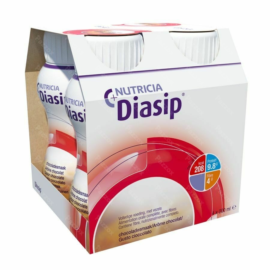 Diasip Chocolat Bouteille 4x200ml