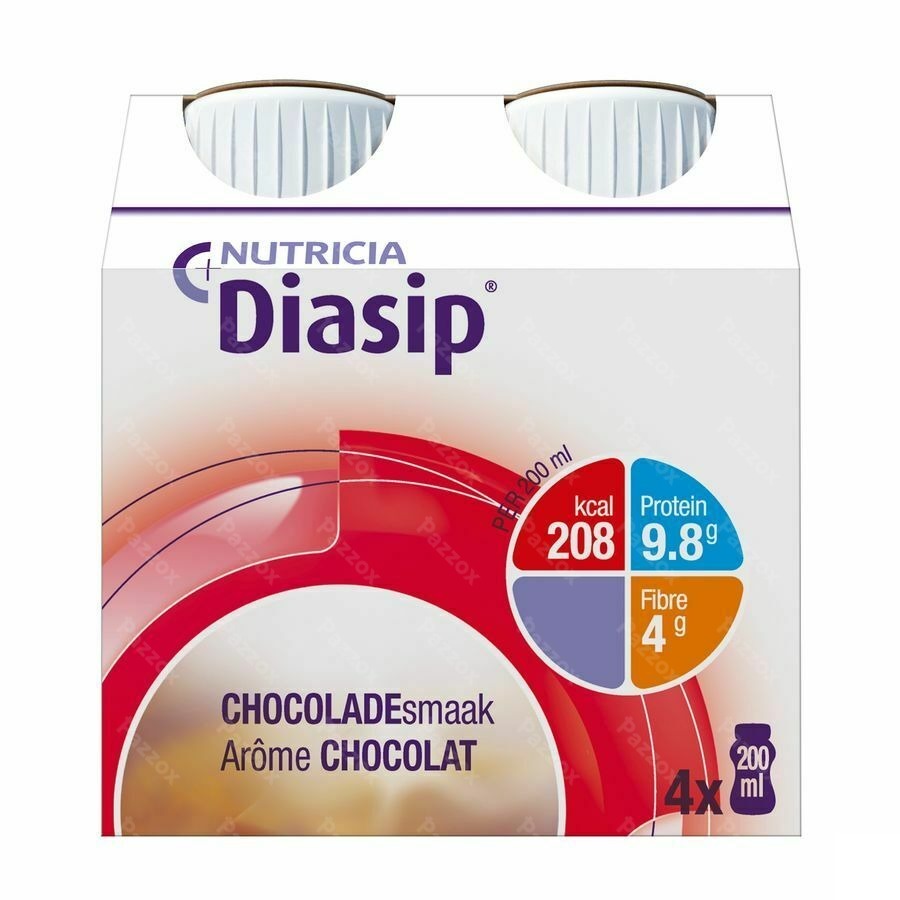 Diasip Chocolat Bouteille 4x200ml
