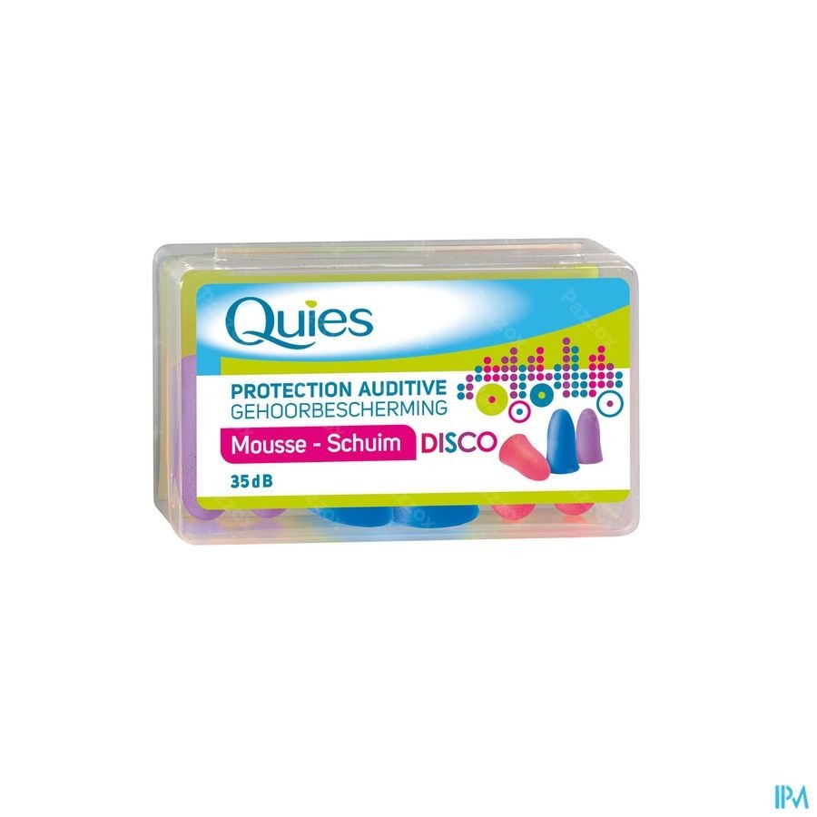 Quies Protection Auditive Mousse Disco 3 Paires Bouchons d'Oreilles