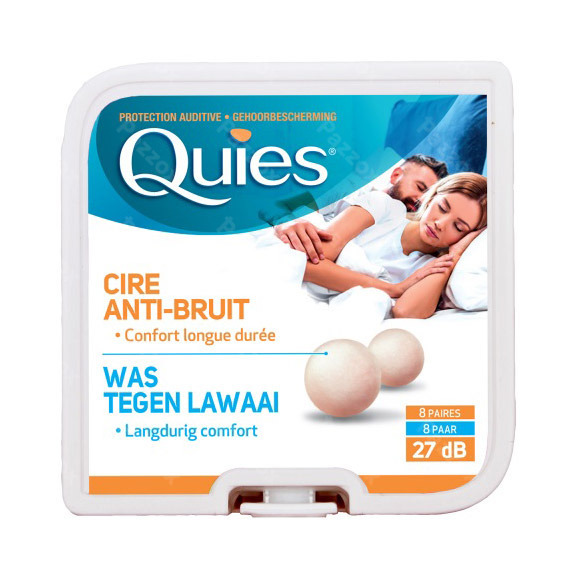 Quies Pretection Audit Cire Naturelle 8 Paire Boules Quies