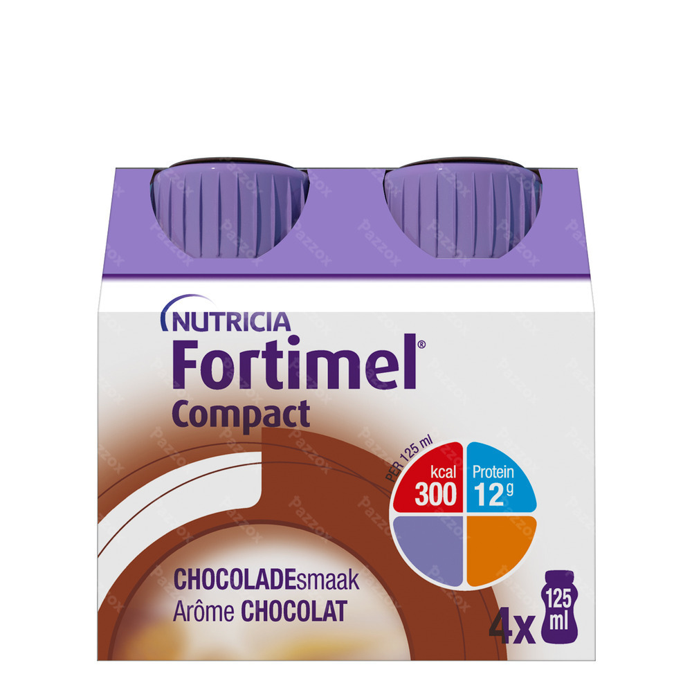Fortimel Compact Chocolat Bouteilles 4x125ml