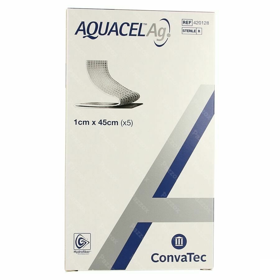 Aquacel Ag Pans Hydrofiber+renfort Fibre 1x45cm 5