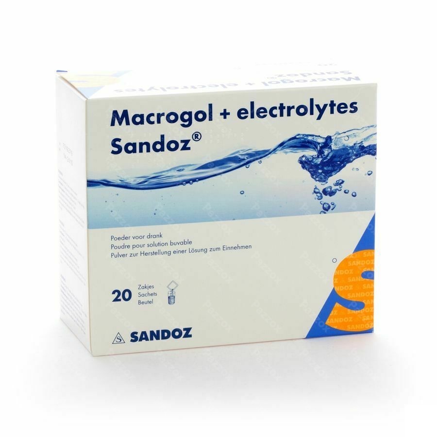 Macrogol + Electr Sandoz Pulv Gout Citron 20x13,7g