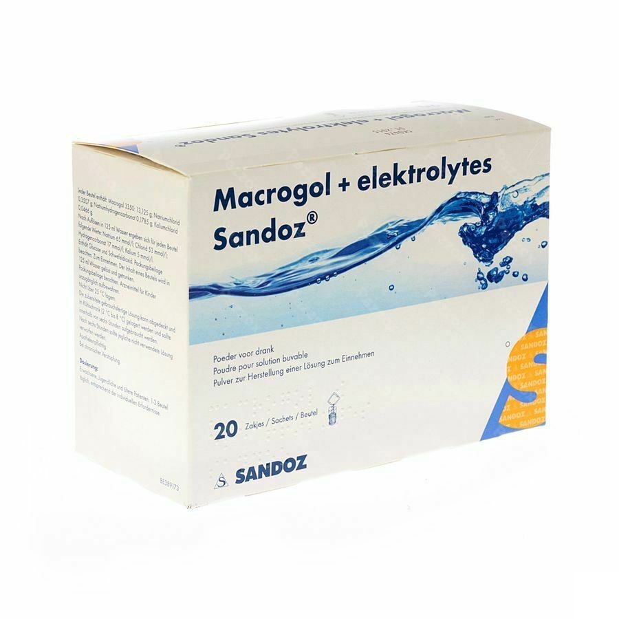 Macrogol + Electr Sandoz Pulv Gout Citron 20x13,7g