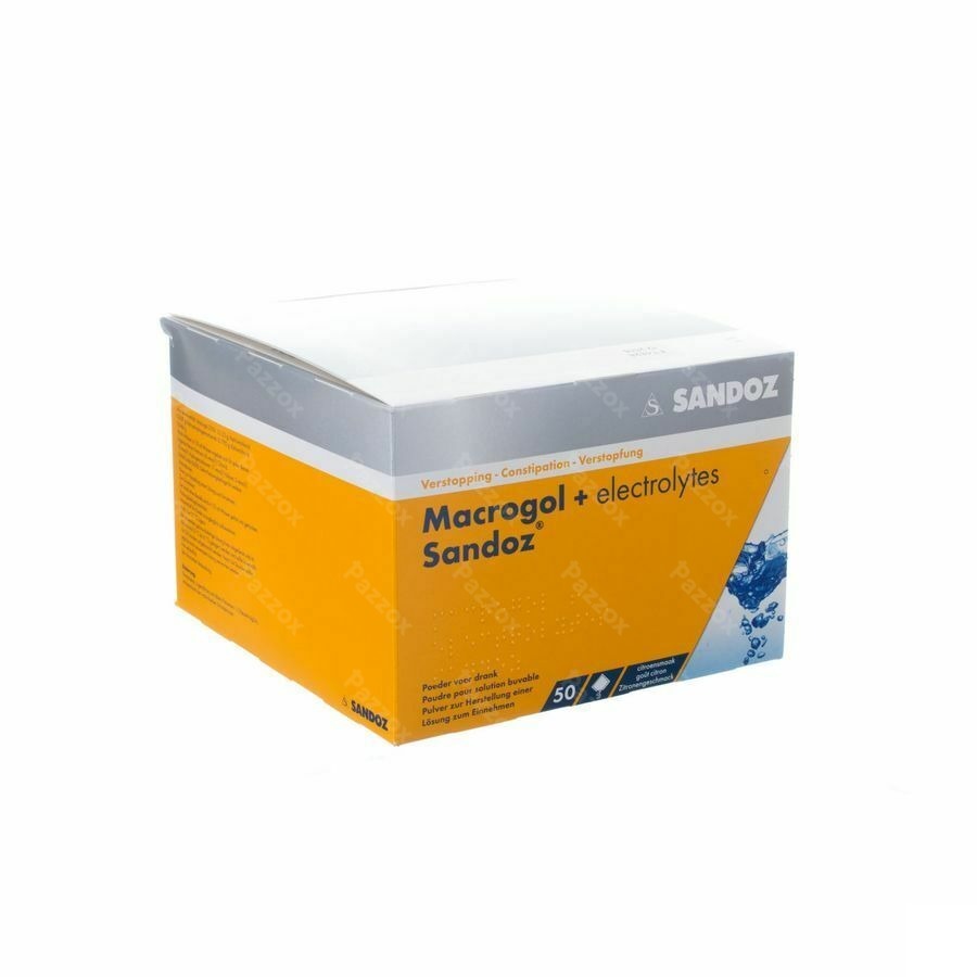 Macrogol + Electr Sandoz Pulv Gout Citron 50x13,7g