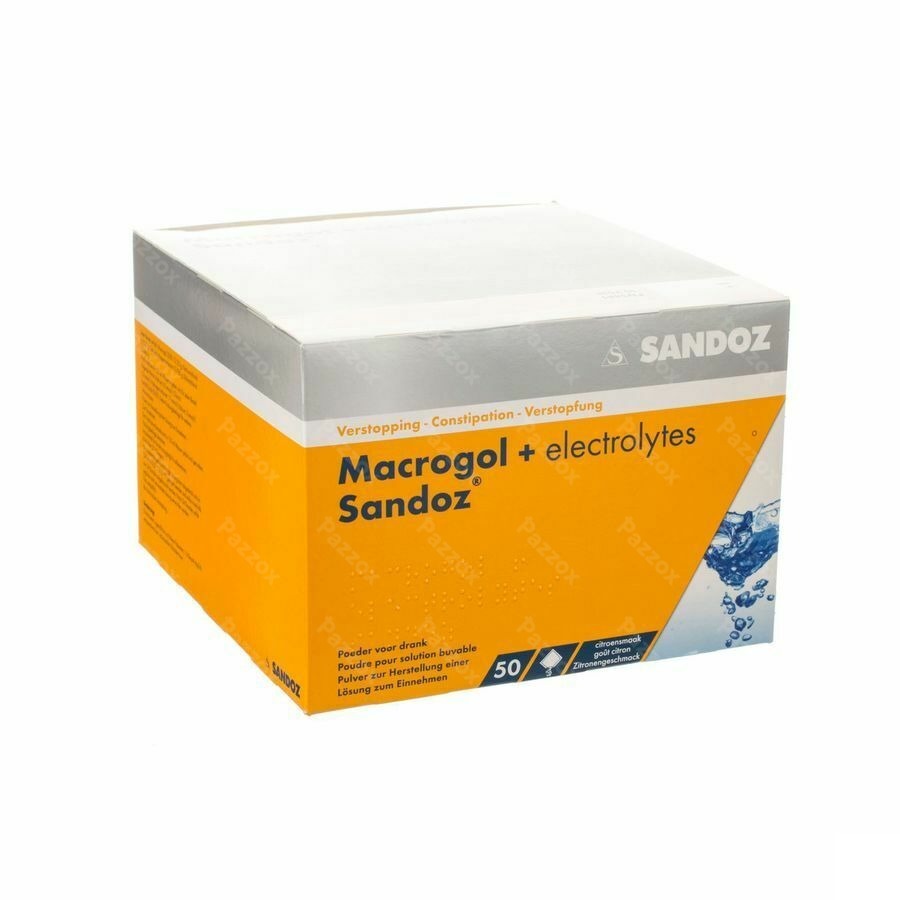 Macrogol + Electr Sandoz Pulv Gout Citron 50x13,7g