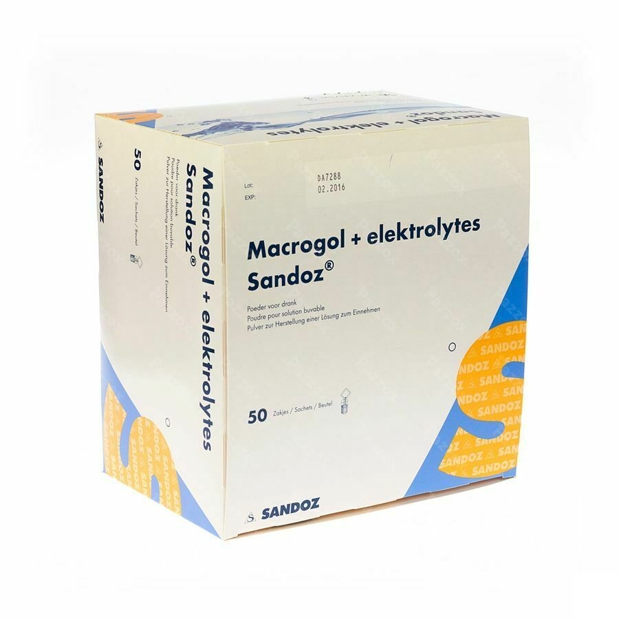 Macrogol + Electr Sandoz Pulv Gout Citron 50x13,7g