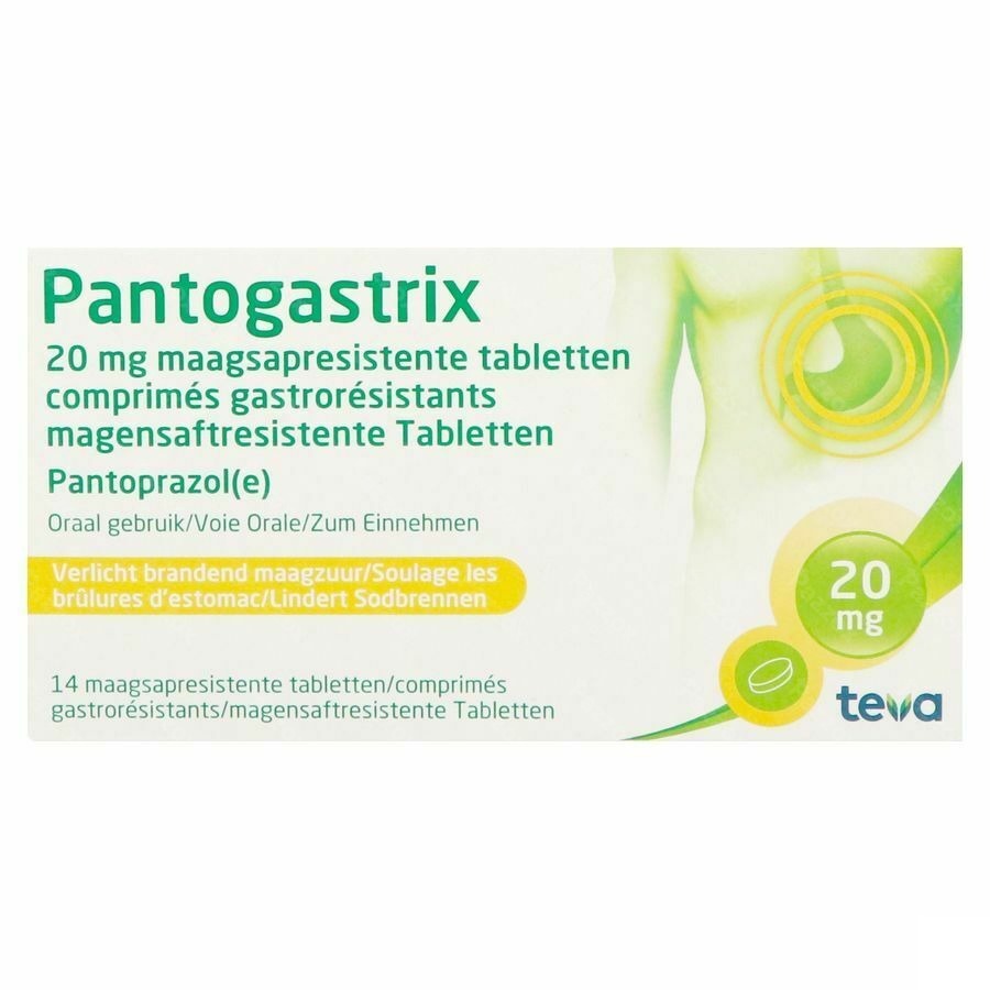 Pantogastrix Teva 20mg Comp Gastro Resist 14x20mg