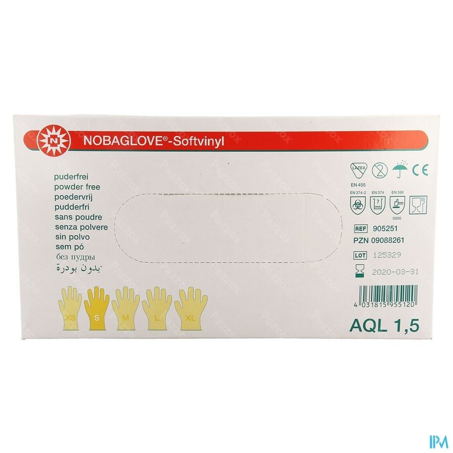 Noba Gants Vinyl Sans Poudre S 100 5700572