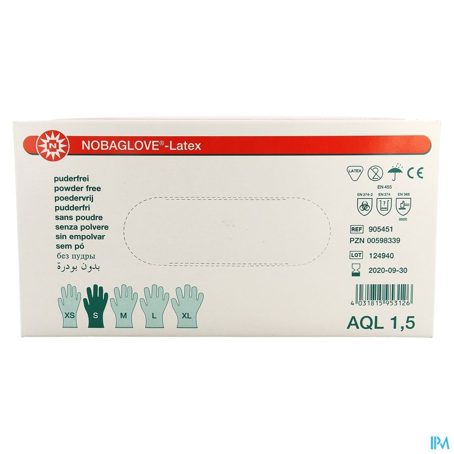 Noba Gants Latex Sans Poudre S 100 5700640