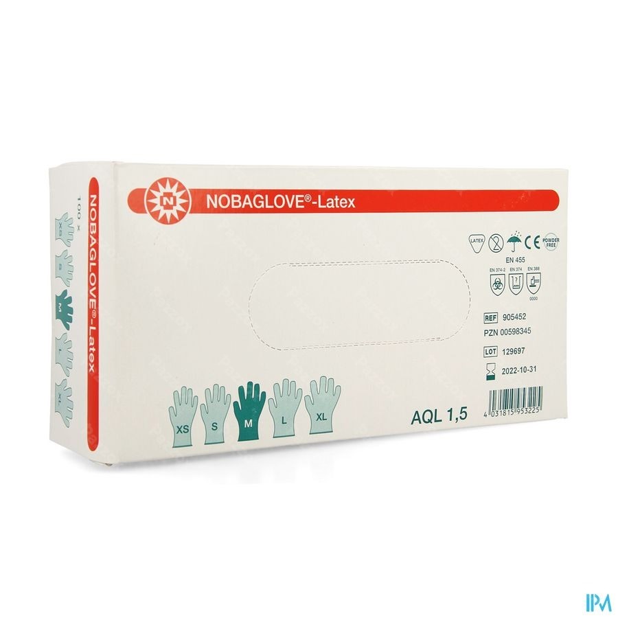Noba Gants Latex Sans Poudre M 100 5700650