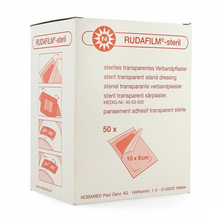Noba Rudafilm Sterile Transp 10cmx 8cm 50 9280322