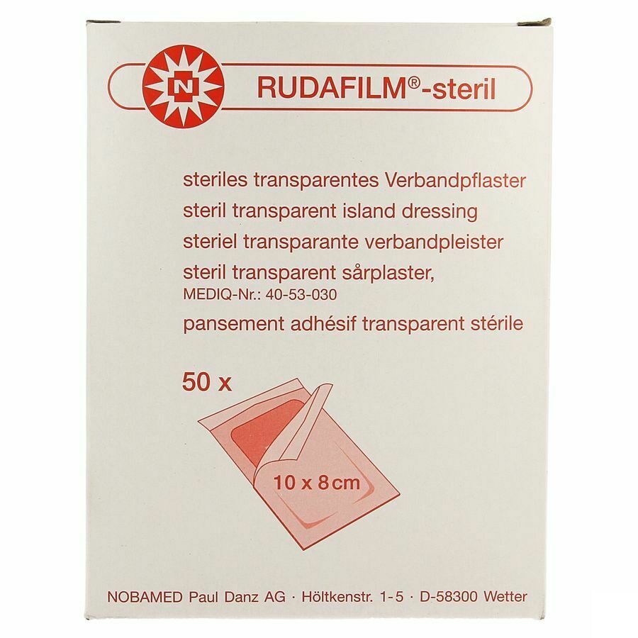 Noba Rudafilm Sterile Transp 10cmx 8cm 50 9280322