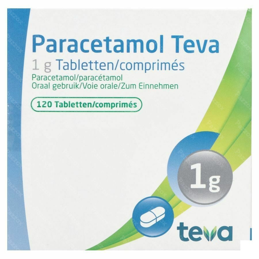 Paracetamol Teva 1g Comp 120 X 1g Blister