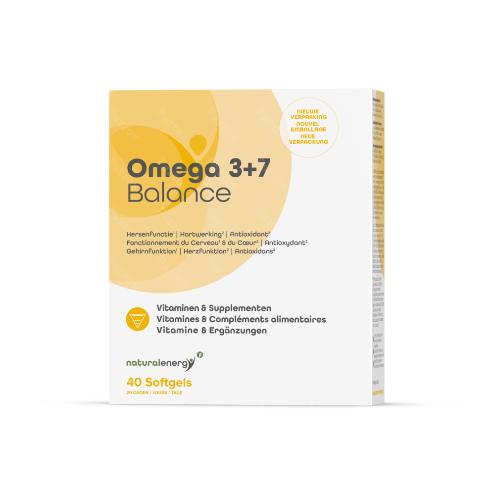 Natural Energy Omega 3+7 Balance 40 Gélules