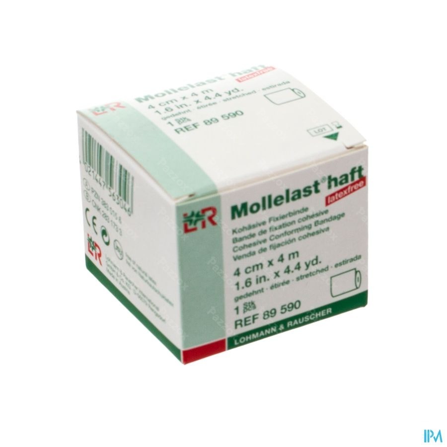Mollelast Haft Bande Adh Latex Free 4cmx 4m 89590
