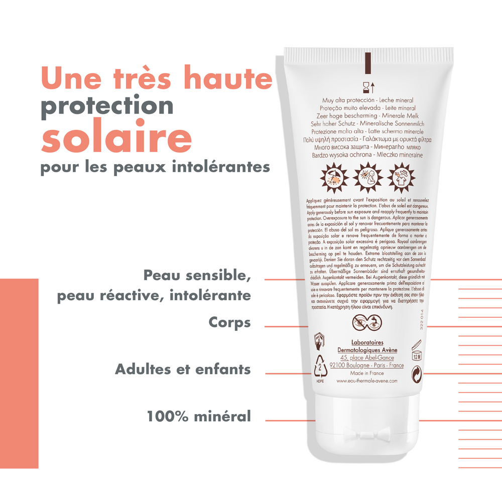 Avène Lait de Soleil Très Haute Protection SPF50+ 100ml