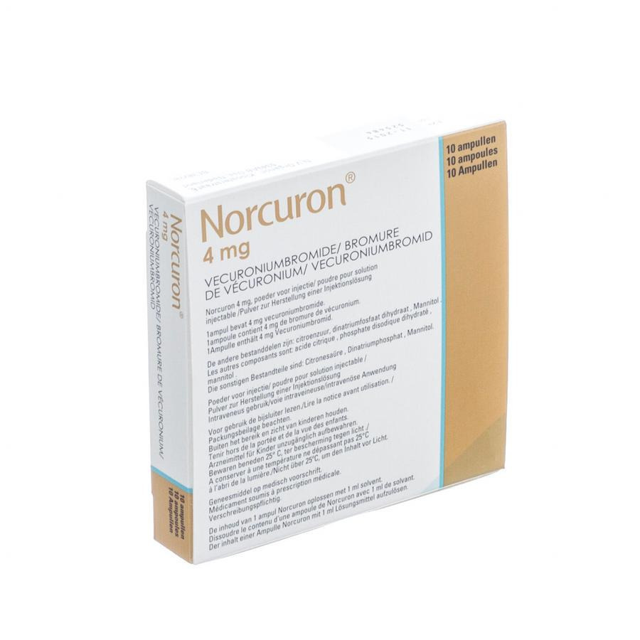 Norcuron 4mg Poudre Sol Inj Amp 10