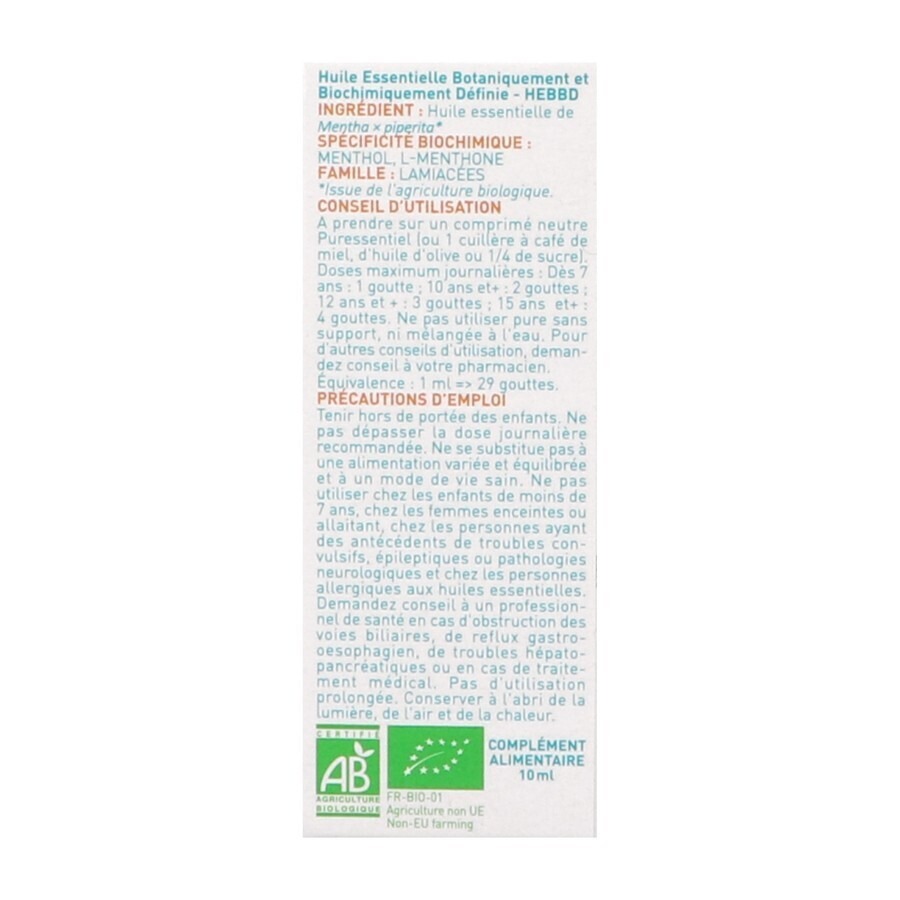 Puressentiel He Menthe Poivre Bio Exp.10ml
